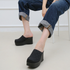 [GIRLS GOOB] Women's Comfortable Wedge Sandal Platform Slip-On Shoes, Fabric - Made in KOREA